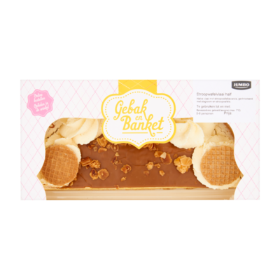 Huismerk Gebak en Banket Stroopwafelvlaai Half